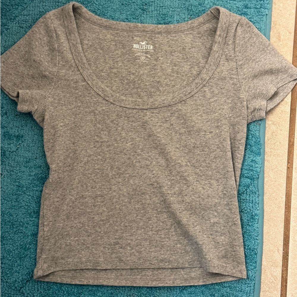 Gray Crop Top